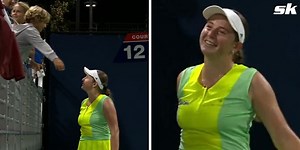 Watch: Jelena Ostapenko shares a heart-warming moment on tennis court, embraces two young fans after 1R win at US Open