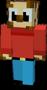 Made my own skin using skindex and blockbench! Rendered with blockb...