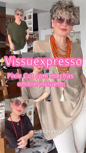 Mechas Ombre Hair: a técnica ombre, com raiz mais escura e pontas claras, é tendência para iluminar cortes curtos como o pixie, criando um contraste moderno e sofisticado que destaca o corte e dimensão adicional aos fios #jairtavares #vissuexpresso #grisalho #ombrehair #ombrehairstyle | Jair Tavares