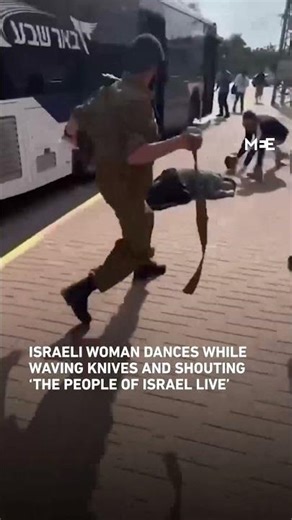 Israeli woman dances while waving knives and shouting ‘the people of Israel live’