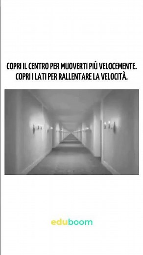 Cover the center to move faster. Cover the sides to slow down.