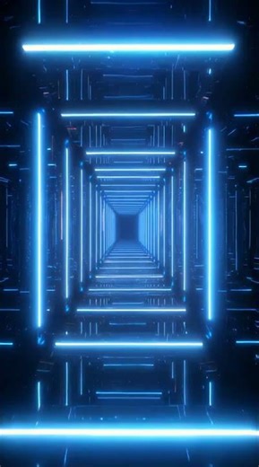 Blue VJ LOOP Tunnel Background | Neon Madness