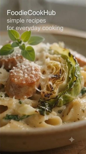 Creamy Sausage Pasta with Charred Hispi Cabbage
