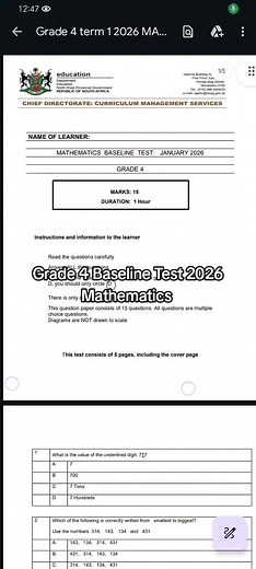 Grade 4 Mathematics Test Preparation for 2026