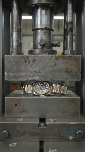 Rolex watch vs hydrolic press #trending