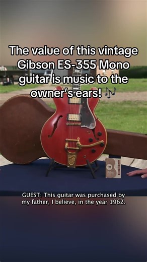 This vintage Gibson ES-35 Mono is hitting all the right chords 🎶 #antiquesroadshow #gibsonguitars #vintagegibson #vintageguitar #gibsones355