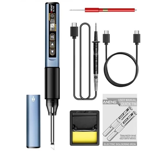 [$24.09] ANENG Portable Internal Heating Soldering Iron With Digital Multimeter(Navy)