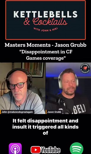 🎙️ Diving Deep with a CrossFit Legend! 🏋️‍♂️💪 Excited to drop this 🔥 snippet from our podcast chat with the amazing 4x CrossFit Games Masters Champion, Jason Grubb. @jasongrubb_fitness 🏆🎧 In this snippet, we get real about the lack of coverage for masters athletes at the CrossFit Games. 💔 If you're a fan of fitness, resilience, and candid conversations, you won't want to miss this episode! Stay tuned for the full "Masters Moments" segment on the Kettlebells & Cocktails podcast. 🎉 Let's a