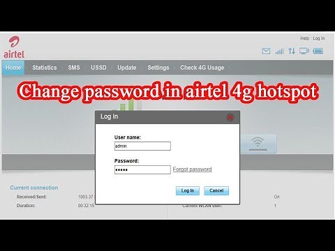 How to change password in airtel 4g hotspot portable wifi router