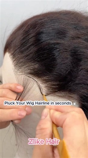 How to Pluck Your Wig Hairline in seconds🔥🔥🔥#plucking #hairtok #wigtutorial #fyp #tutorial