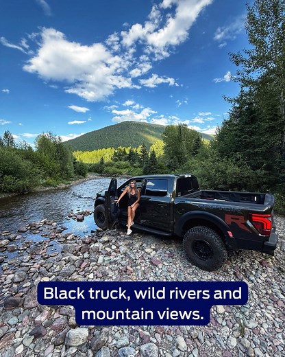 147K views | Black truck, wild rivers and mountain views. ...