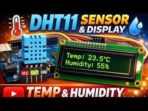 How to connect and program the DHT11 sensor +display.