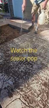 How to Apply Sealer to Stamped Concrete. #concrete