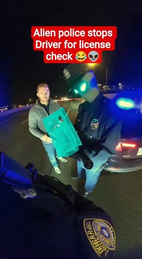 Alien Police Stops Driver for License Check on American Street 😂👽 | Funny Body Cam Moment #bodycam