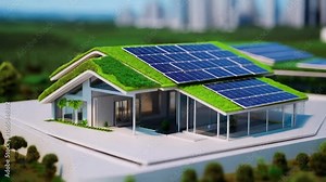 The 3D model house project is thoughtfully designed with sustainability and energy efficiency at its core.