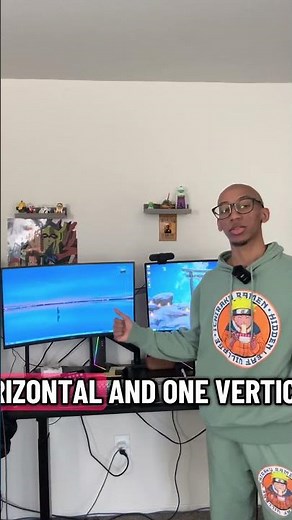 Vertical or horizontal monitors! How do you have your monitors #monitor #desksetup