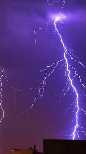 The Most Powerful Lightning Strike ⚡😳 #thunderstorm #nature #shorts