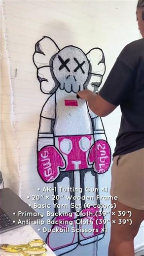 How I started with a tufting gun starter kit as a stay-at-home mom #rugmaking #smallbusiness