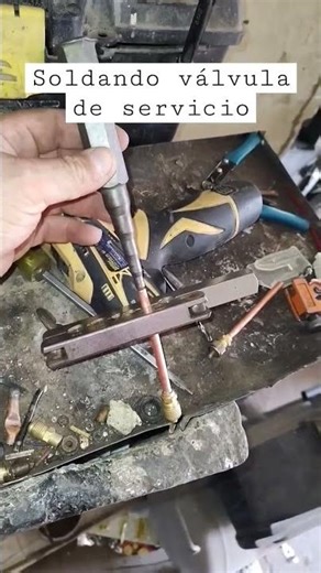 Welding a service valve: When starting out, welding can be complicated, but practice makes perfect.