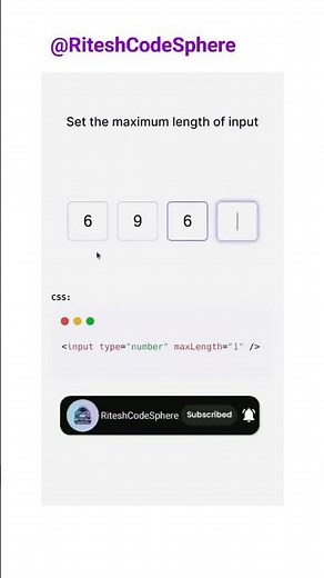 ⏳How to allow Max Input Length in HTML & CSS! 🚀 | Limit User Input Easily 🔥||#shorts #video #animals