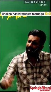 Bhai ne Kari intercaste marriage 😳#ytshorts #viral #springboard_academy