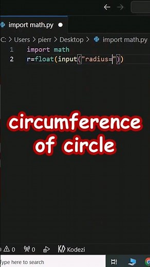 Python Code: Calculating the Circumference of a Circle 📏🐍 | Quick Tutorial #house_of_robots