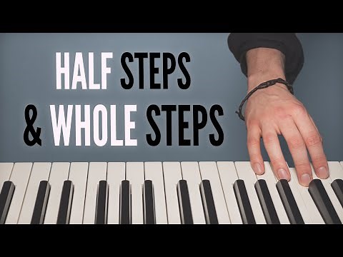 What is a half step and whole step on the piano? (Semitones and tones)