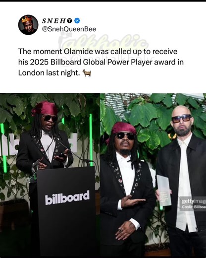 Olamide Receives 2025 Billboard Global Power Player Award