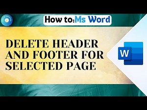 How To Delete Header And Footer For Selected Page Or Specific Page Only