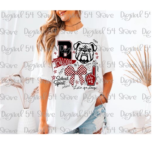 Bulldogs PNG: Maroon & White Checker Pennant - School Spirit (digital File) - Etsy