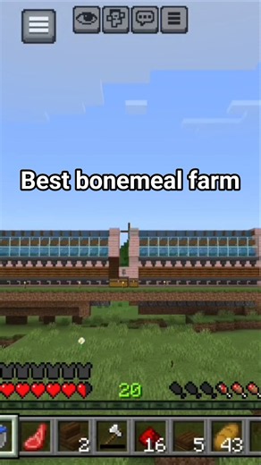 minecraft best bonemeal farm 1.26 (survival) #shorts