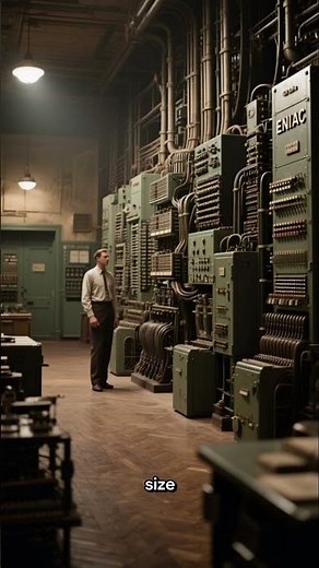 "The First Computer Ever: ENIAC 🖥️ A Room-Sized Giant #TechHistory #Computers #WiredWonders"