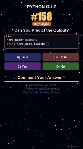 Python Quiz #158 — Can You Predict the Output? #shorts #python