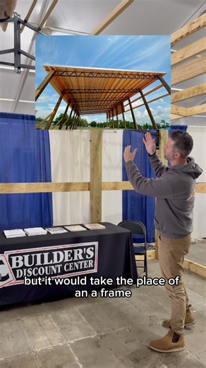 The right truss makes all the difference. Explore the truss options available with our pole barn packages! #buildtough #polebarn #barndominium #steeltrusses | Builder's Discount Center