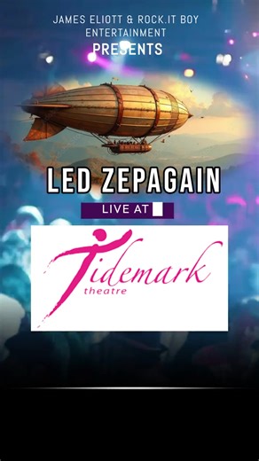 Experience the Magic of Led Zeppelin with Led Zepagain – Live at the Tidemark Theatre! 📅 Friday, October 24, 2025 🕢 Showtime: 7:30 PM 📍 Tidemark Theatre TICKETS 1220 Shoppers Row, Campbell River, BC Get ready for a night of rock nostalgia as Led Zepagain, the most accurate Led Zeppelin tribute band in the world, hits the stage at the Tidemark Theatre! Fans of classic rock won't want to miss this unforgettable performance that brings the legendary sounds of Zeppelin roaring back to life. 🎸 A 