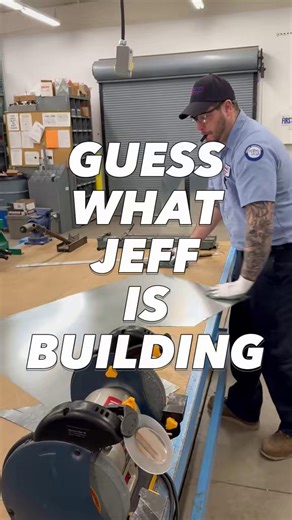 Jeff is turning sheet metal into something...LOVE-ly. Any guesses?👀 #sheetmetal #valentinesday | Standard Heating & Air Conditioning