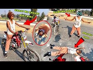 Robot🤖 ne chalai dirt bike || remote control robot stunt || #funny #dirtbike #chapri