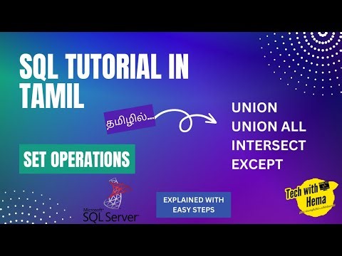 Set Operations in SQL | Union | Union All | Intersect | Except | SQL in tamil | #sql #sqlintamil