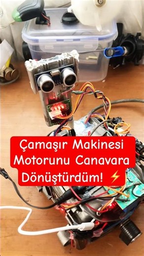 Çamaşır Makinesi Motorunu Canavara Dönüştürdüm! ⚡️ #shorts