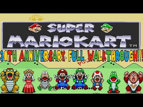 Super Mario Kart Full Game Walkthrough 100% (All Grand Prix Cups)