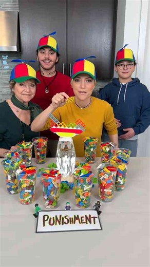 Block stacking challenge with mystery prize