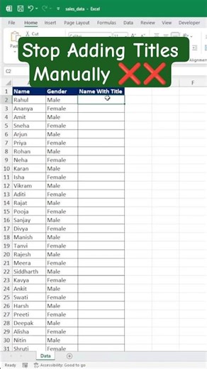 Excel Name Title Formula | Capitalize Names Automatically in Seconds