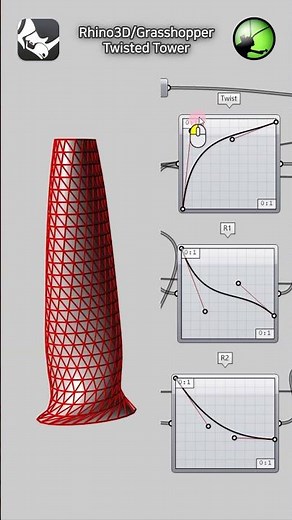 라이노/그래스호퍼로 트위스트 타워 만들기 / Parametric 'Twisted Tower' in Rhino/Grasshopper #rhino3d #grasshopper