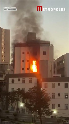 MG: bombeiros controlam incêndio em apartamento e salvam moradora.