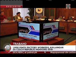 1.5M views · 23K reactions | #TVPatrol EXCLUSIVE: Gusto mo bang magtrabaho sa Europa? Magandang balita dahil 1,000 Pinoy factory workers ang kailangan sa Czech Republic ngayong 2018. BASAHIN: bit.ly/2twBcaU | TV Patrol | Facebook
