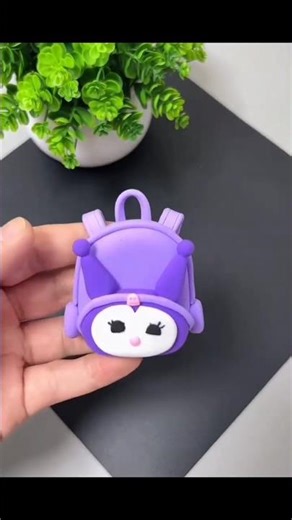 DIY - How to make "Kuromi Backpack"🎒 with Clay #diy #clay #shorts