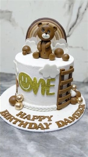 happy birthday cake 🎉🎂 #teddy #cake #shorts