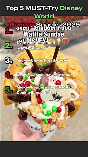 5 MUST-Try Disney World Christmas Treats 🎅✨ | 2025 Holiday Snacks
