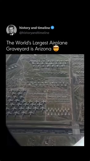 History and Timeline | This massive airplane graveyard in Arizona is one of the most incredible sights on Earth. Thousands of aircraft — from jets to military... | Instagram