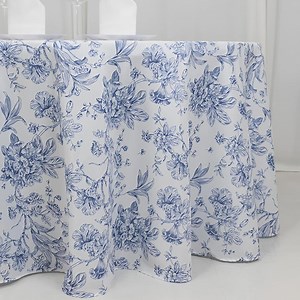 French Toile Floral Tablecloth: Elegant Wedding & Tea Party Table Linen - Etsy